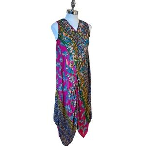 Sundance Feathers Tolani Luana Beach Paisley Handkerchief Sleeveless Dress XSP